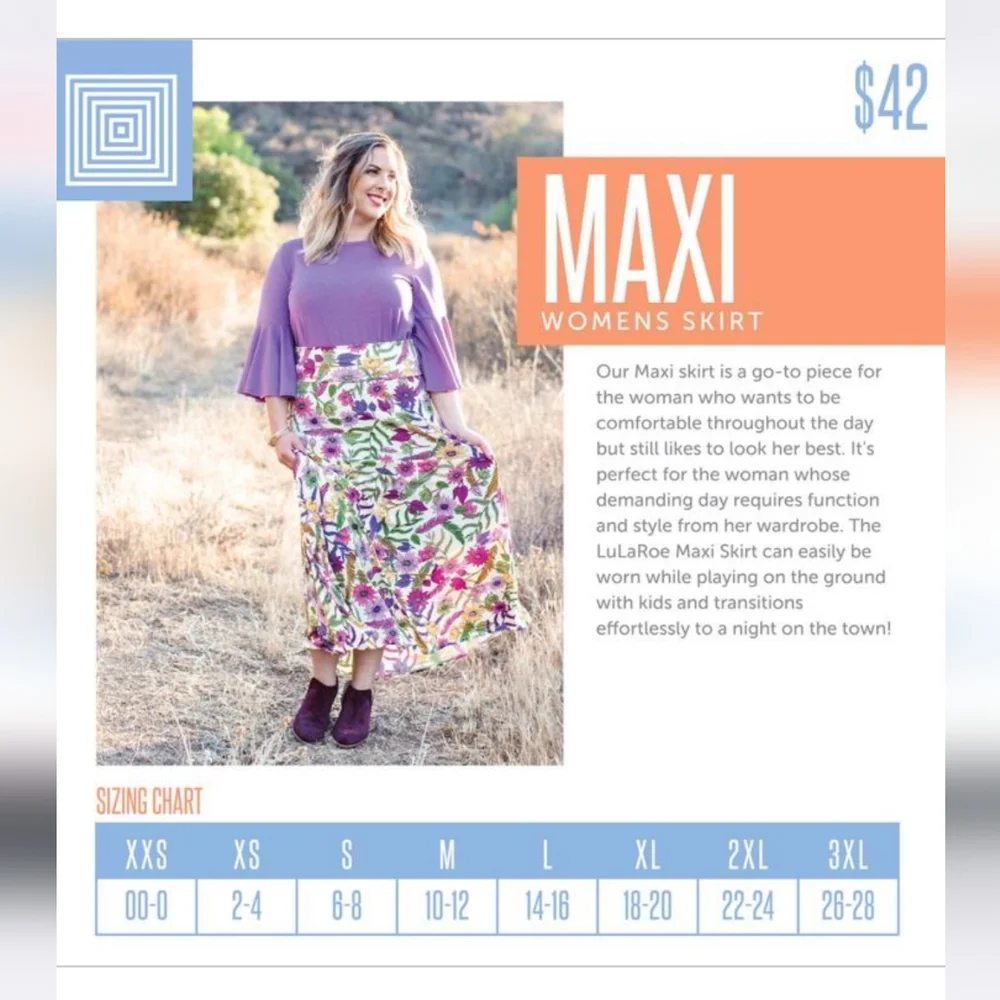 Lularoe maxi skirt - Picture 6 of 8